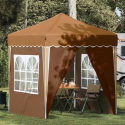Tente de f&ecirc;te pop-up 195 x 195 x 245 cm Beige Tissu Oxford