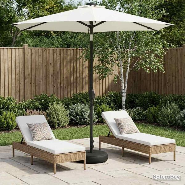 Parasol de jardin avec lumi�res LED et base 230 x 230 cm
