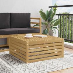 Table de jardin Bois d'Acacia Massif Blanc 79 x 79 x 37 cm