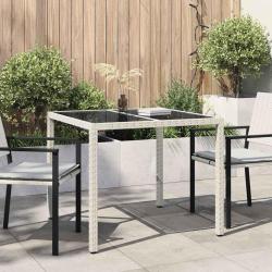 Table de Jardin Blanc 90 x 90 x 75 cm polyrotin