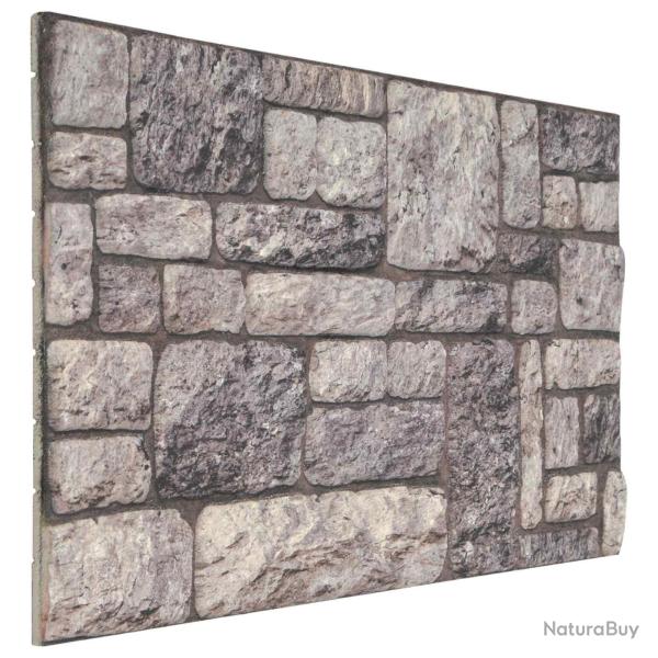 Panneaux muraux 10 pcs Gris et blanc 100 x 50 cm Mousse EPS