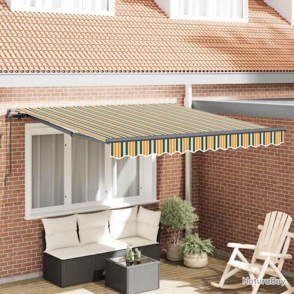 Auvent r�tractable Vert et jaune 300 x 250 cm