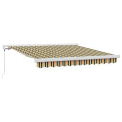 Auvent r&eacute;tractable Vert et jaune 300 x 250 cm