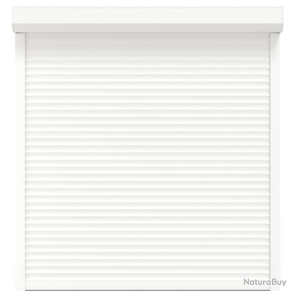 Store Roulant Blanc 140 x 150 cm Aluminium et Polyur�thane