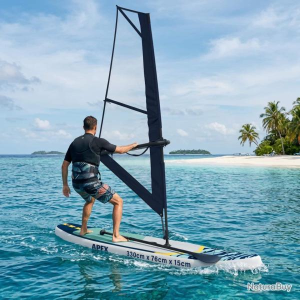 Planche SUP Gonflable avec Voile APEX 330 x 76 x 15 cm Bleu