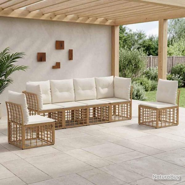 Ensemble de canap�s d'ext�rieur Naturel Polyester