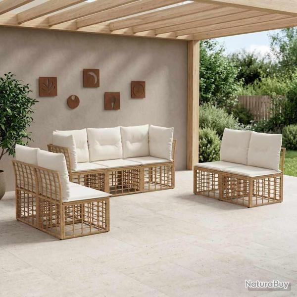 Ensemble de canap�s d'ext�rieur Naturel Polyester