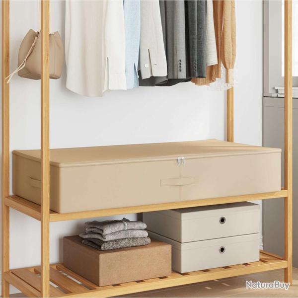 Bo�te de rangement 6 pcs Cr�me 100 x 50 x 18 cm Tissu intiss�