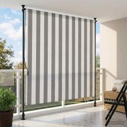 Store Roulant Ext&eacute;rieur Anthracite et blanc 150 x 270 cm