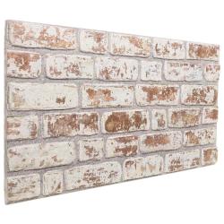 Panneaux muraux 10 pcs Rouge et Blanc 100 x 50 cm Mousse EPS
