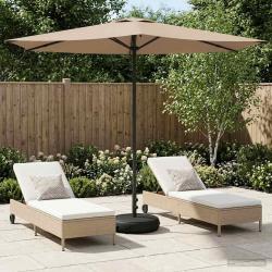 Parasol de jardin avec base 270 x 270 cm Polyester