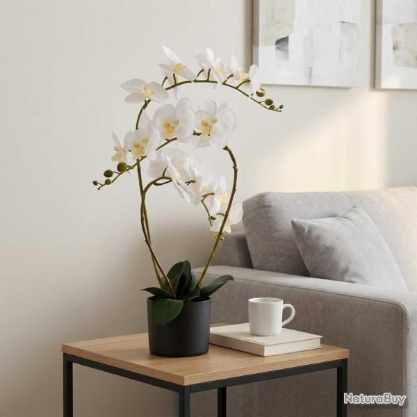 Plante orchid�e artificielle avec pot Blanc 45 x 15 x 65 cm