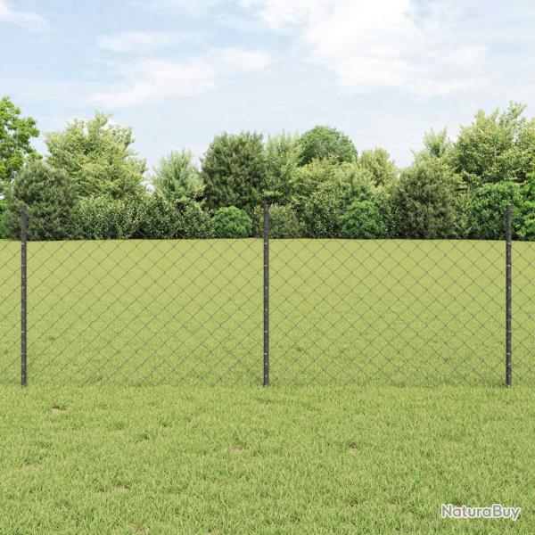 Cl�ture grillag�e avec poteau 10 x 0,8 m Acier recouvert de PVC