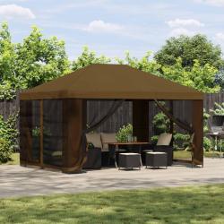 Abri de jardin avec parois 4 &times; 3 m Taupe Polyester et Acier