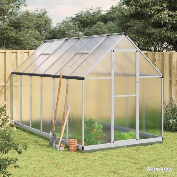 Serre avec cadre de base argent� 334x169x202 cm aluminium