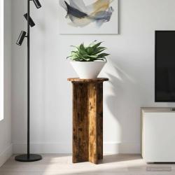 Support de Plante 2 pcs Ch&ecirc;ne fum&eacute; 29,5 x 29,5 x 60 cm