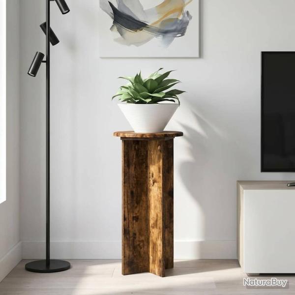 Support de Plante 2 pcs Ch�ne fum� 29,5 x 29,5 x 60 cm
