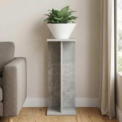 Support de Plante Gris B&eacute;ton 25 x 25,5 x 60,5 cm