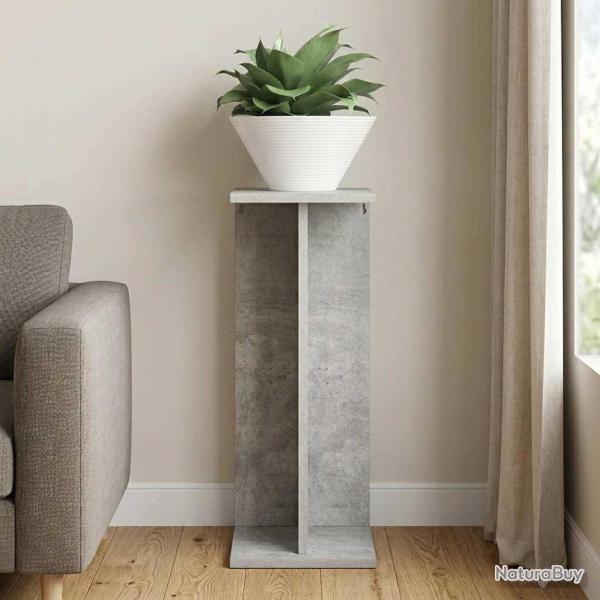 Support de Plante Gris B�ton 25 x 25,5 x 60,5 cm