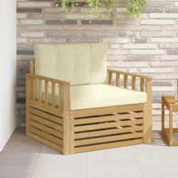 Canap&eacute; d'ext&eacute;rieur Polyester Blanc et cr&egrave;me