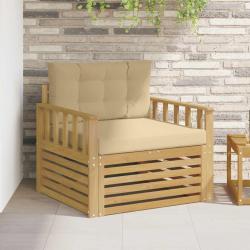 Canap&eacute; d'ext&eacute;rieur Polyester Blanc et beige