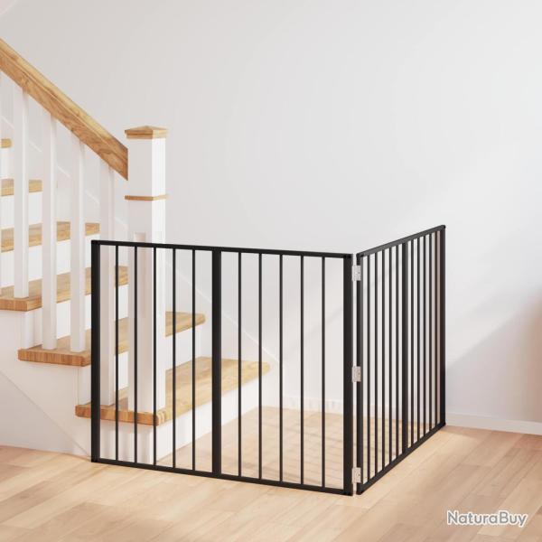 Porte pour chien 2 pcs Noir 100 x 80 cm Acier galvanis�