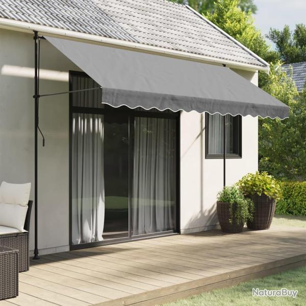Tissu de remplacement de cantonni�re d'auvent rayure anthracite