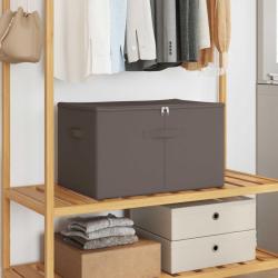 Bo&icirc;te de rangement 2 pcs Gris 55 x 35 x 32 cm Tissu intiss&eacute;