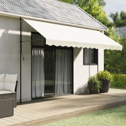 Tissu de remplacement de cantonni&egrave;re d'auvent rayure cr&egrave;me 4 m