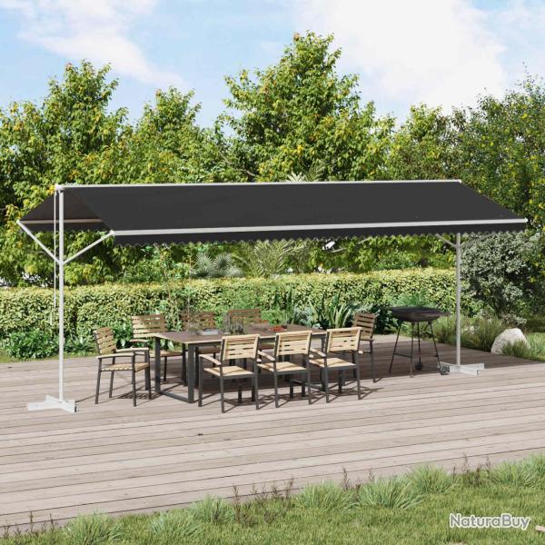 Auvent autoportant Anthracite 6 x 3 m Polyester