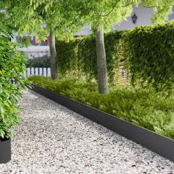 Bordure de Pelouse 20 pcs 103 x 25 cm Acier Noir