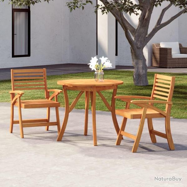 Ensemble � manger de jardin 3 pcs Bois d'acacia solide