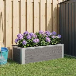 Jardini&egrave;re sur&eacute;lev&eacute;e Gris 75 x 30 x 22 cm WPC et Aluminium
