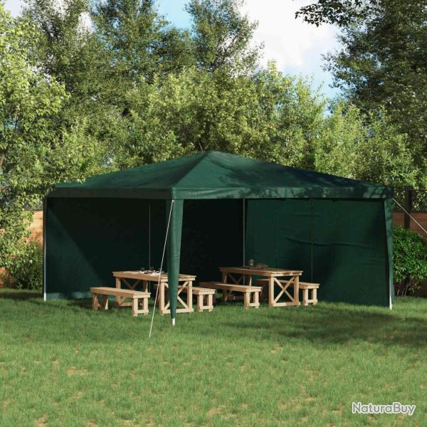 Mur de tente de f�te 2 pcs Vert 400 x 195 cm PE et acier