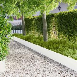 Bordure de Pelouse 10 pcs 103 x 30 cm Acier Blanc