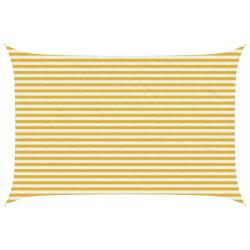 Voile d'ombre Jaune et blanc 3 x 5 m HDPE