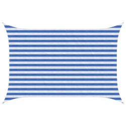 Voile d'ombre Bleu et Blanc 2 x 2,5 m HDPE