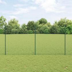 Cl&ocirc;ture grillag&eacute;e avec poteau 10 x 1,6 m Acier recouvert de PVC