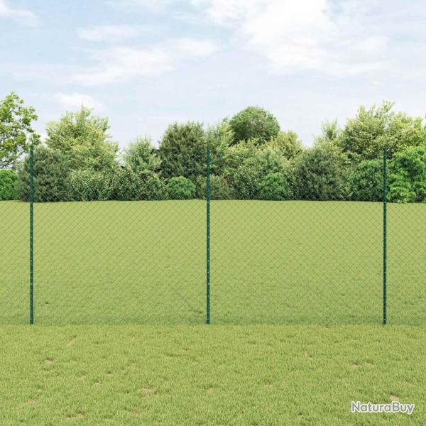 Cl�ture grillag�e avec poteau 10 x 1,6 m Acier recouvert de PVC