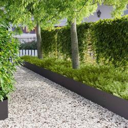 Bordure de Pelouse 10 pcs 100 x 30 cm Acier Noir