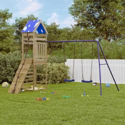 Aire de jeux d'ext&eacute;rieur bois de pin impr&eacute;gn&eacute;