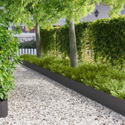 Bordure de Pelouse 20 pcs 103 x 25 cm Acier Noir