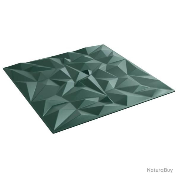 Panneaux muraux 48 pcs Vert Am�thyste 50 x 50 cm Mousse XPS