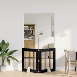 Porte de chien pliable avec supports 2 pcs Ch&ecirc;ne noir 160,5 cm