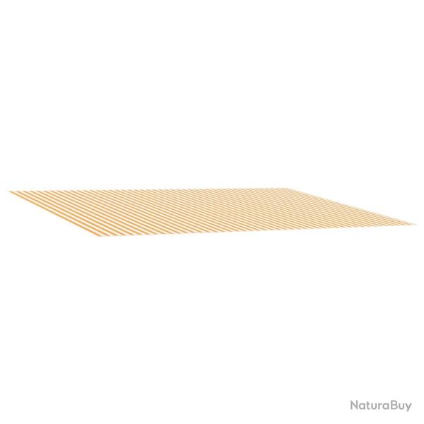 Toile de rechange pour auvent Jaune et blanc 600 � 300 cm