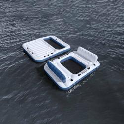 Bestway &Icirc;le flottante Hydro-Force 2 pcs Blanc et bleu PVC