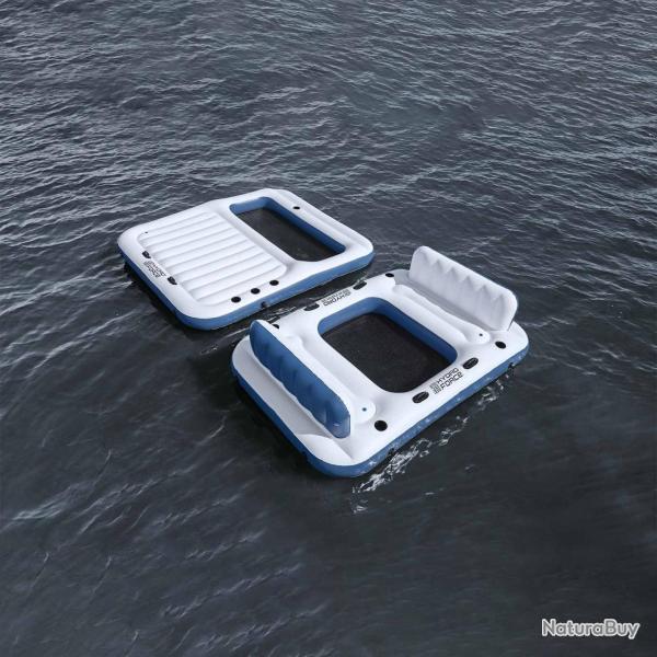 Bestway �le flottante Hydro-Force 2 pcs Blanc et bleu PVC