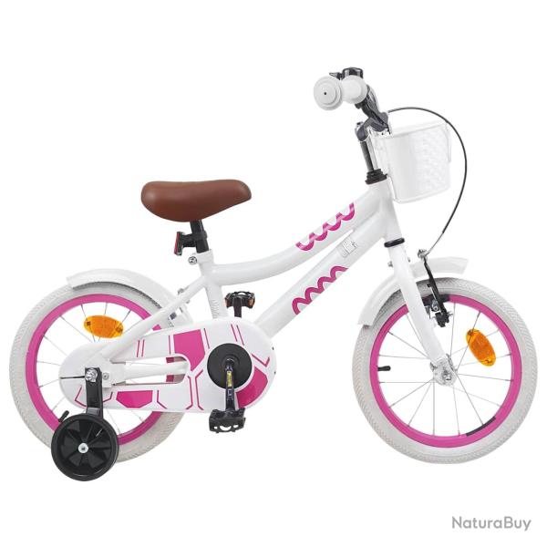 V�lo pour Enfants 16 Pouces pour 4-6 ans Blanc