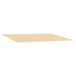 Toile de rechange pour auvent Jaune et blanc 400 &times; 300 cm