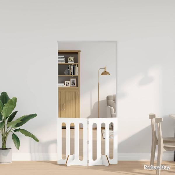 Cl�ture pliable pour animaux 2 pcs Blanc 100,5 x 38 x 70 cm